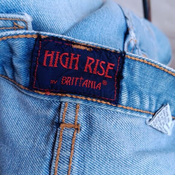 Vintage 29x33 Mens High Rise Brittanica Bootcut Embroidered Disco Denim Jeans - Picture 7 of 8